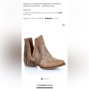 Circle G tassle booties size 8
I will ship the same day😊